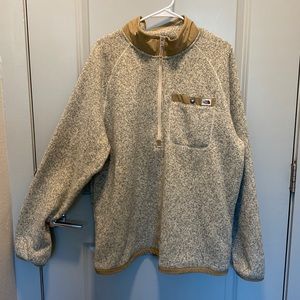 The North Face Men’s GL 1/4 Half Zip Sweatshirt Sz XL Fleece beige